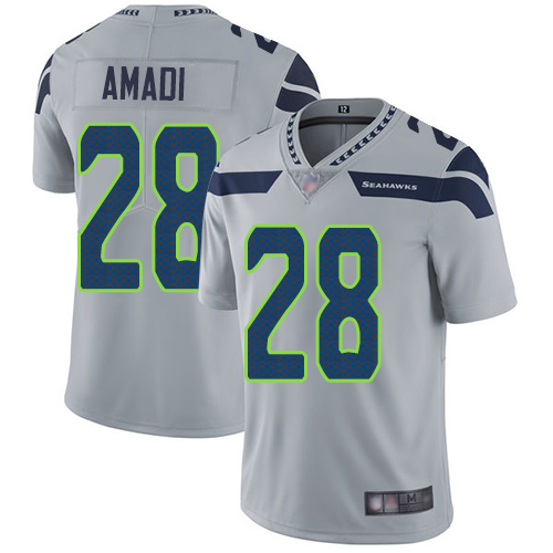 Seattle Seahawks Limited Grey Men Ugo Amadi Alternate Jersey NFL Football 28 Vapor Untouchable